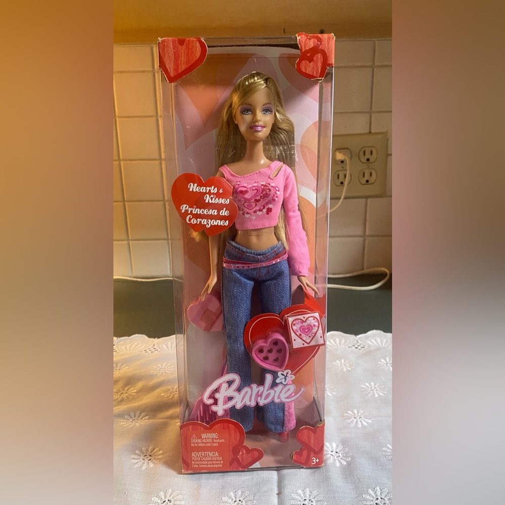 Barbie Hearts & Kisses Doll in Pink and Blue, New in Box
